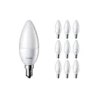 Fordelspakke 10x Philips Corepro LED Kerte E14 matt 2.8W 250lm - 827 ekstra varm hvid | erstatter 25W